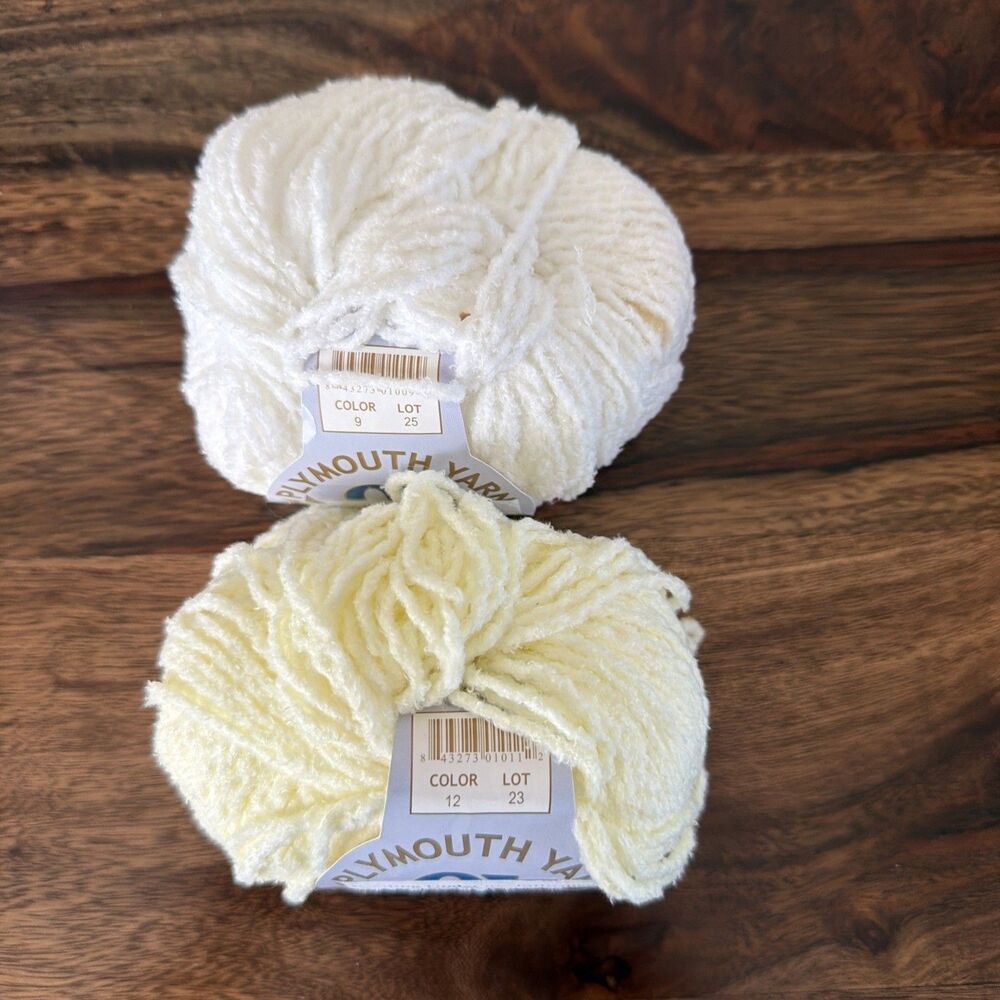 Lot of 2Plymouth Yarn Oh My! Color 9 And 12 Nylon Boucle Yarn 50g 70 Yds Y16